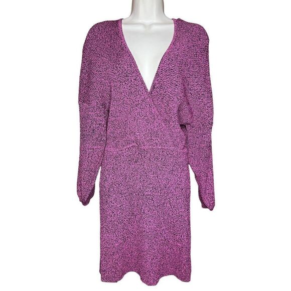 GANNI Puff-Sleeved Mini Dress in Carmine Rose NWT Size Medium - Picture 9 of 16